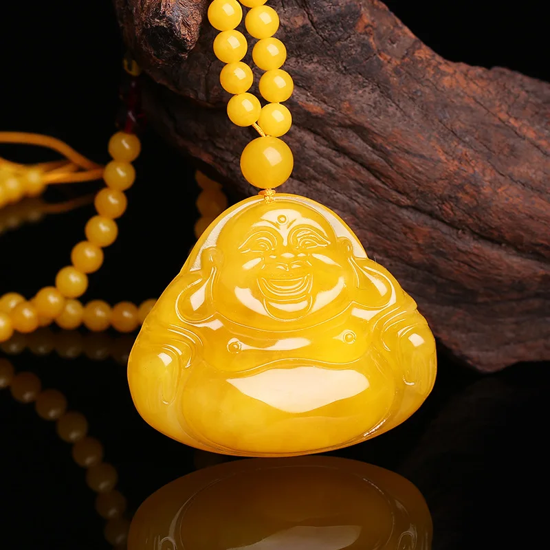 

Wax Maitreya Pendant with Chicken Oil and Yellow Pendant for Ladies.
