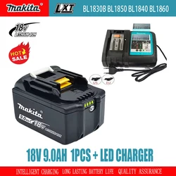 100% new Canon Makita 18V 3Ah/5.0Ah/6Ah/9Ah rechargeable battery and charger, suitable for Makita BL1830 BL1830B BL1840 BL1850 B