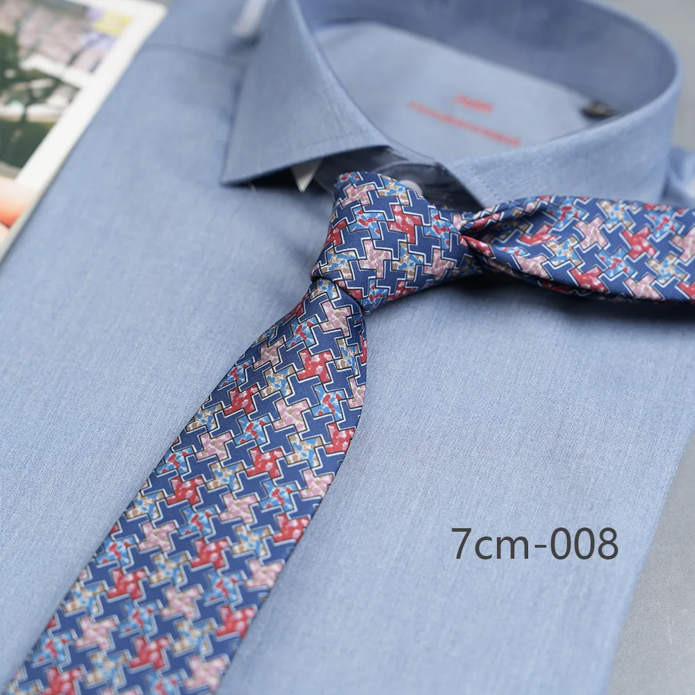 Новый тренд с цветочным принтом, повседневный принт, 7 см, мужской галстук с винтажным узором, группа, вечеринка, офис