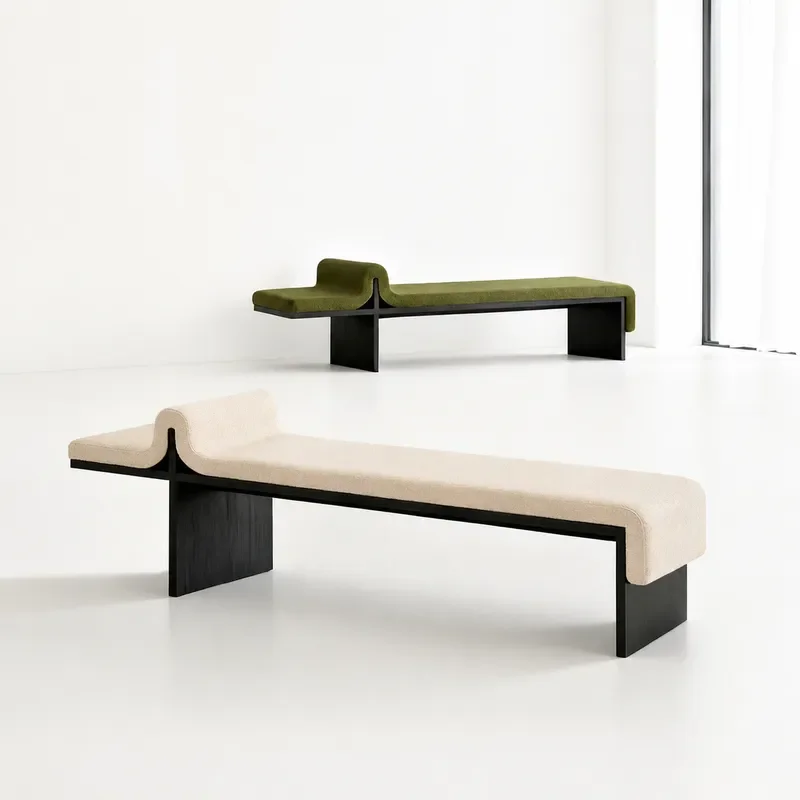 Modern Simple Special Shaped Creative Shoe Changing Stool Solid Wood Bench for Bedroom Bed End Entryway Hallway Furniture