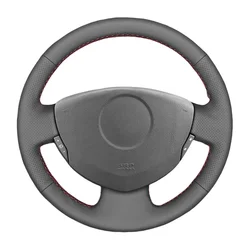 Customized DIY Car Steering Wheel Cover For Renault Clio 2 Twingo 2 Dacia Sandero 2001-2014 Steering Wrap Microfiber Leather