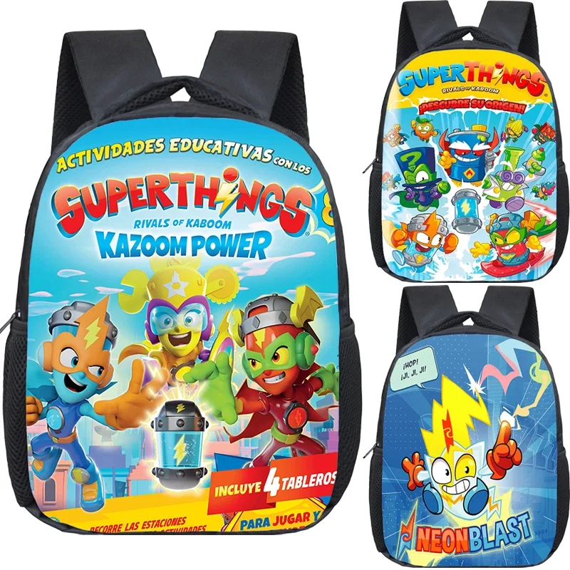 

Superthings Kazoom Power Backpack Baby Boys Kindergarten Bookbags Girls Cartoon School Bags Waterproof Kids Back Pack Mochila