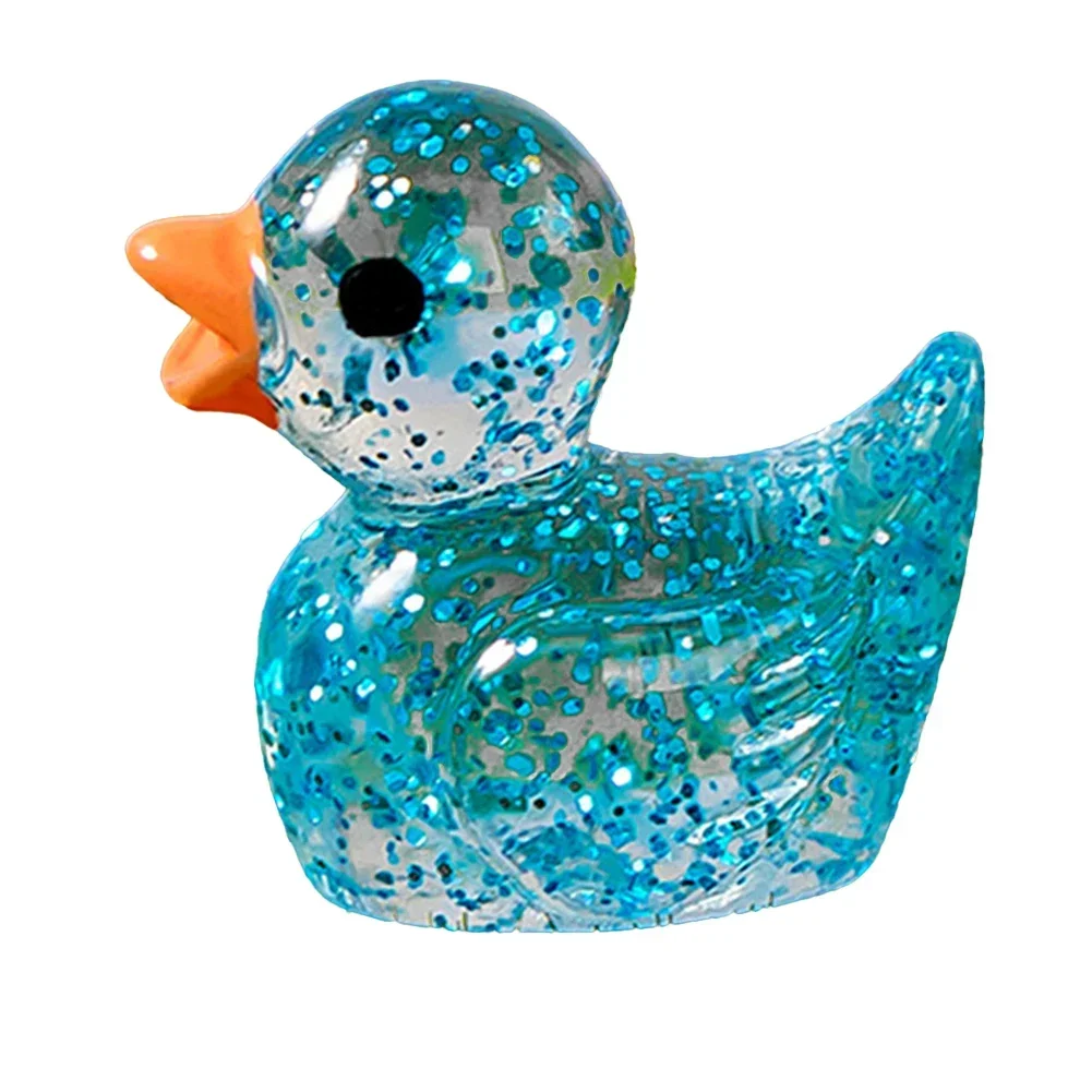 20PCS Mini Ducks Sequin Miniature Duck Resin Desk Decoration Figurines Garden Accessories Home Decor DIY Doll House