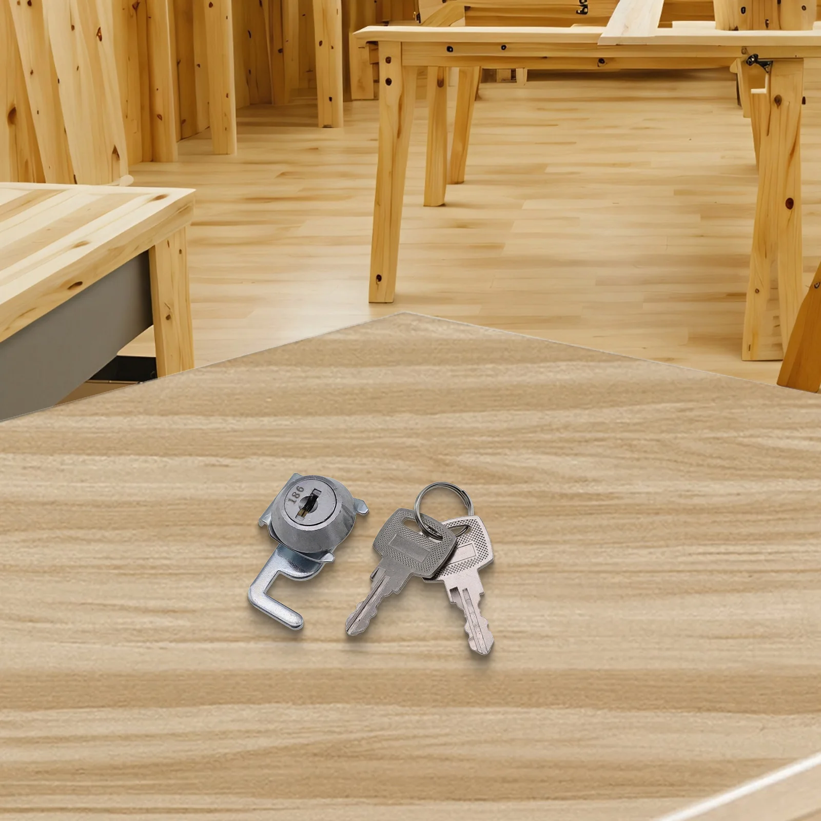 Cam Lock with for Quick Clip for Metal Cabinets For Cash Drawers Flight Boxes Lockers and Tool Boxes with Keyed Coding