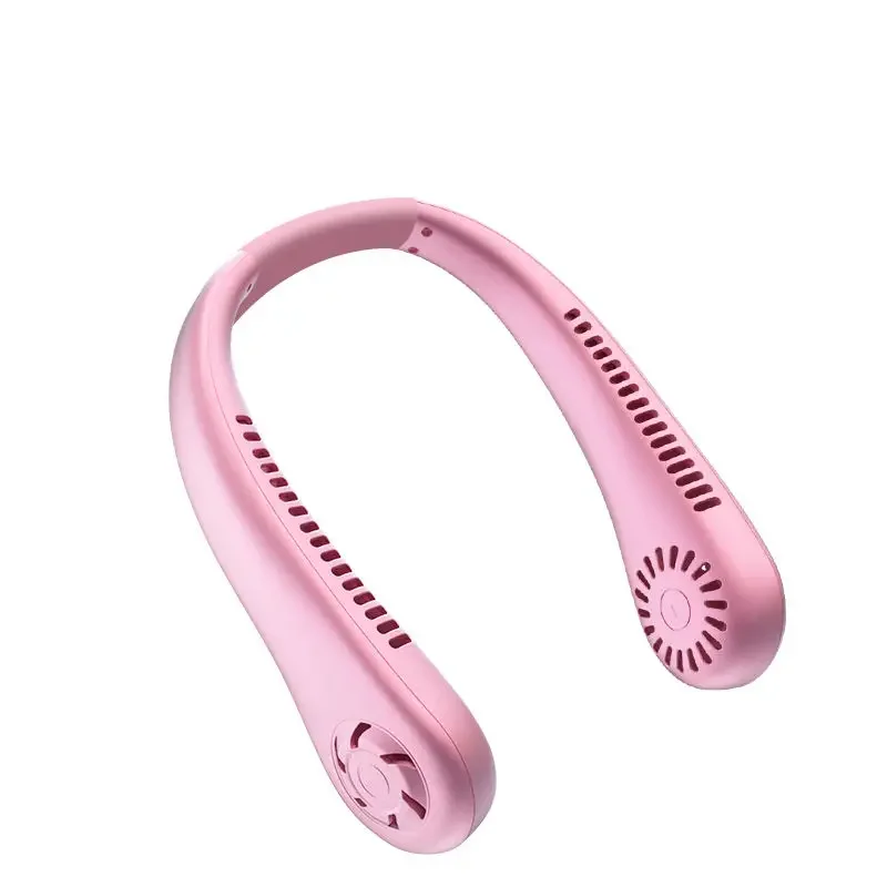 1200mAh Mini Air Cooling พัดลมคอเล็กแบบพกพากีฬากลางแจ้ง USB ลมขนาดใหญ่ขับเคลื่อนไร้สาย Bladeless พัดลมคอพัดลมรถยนต์