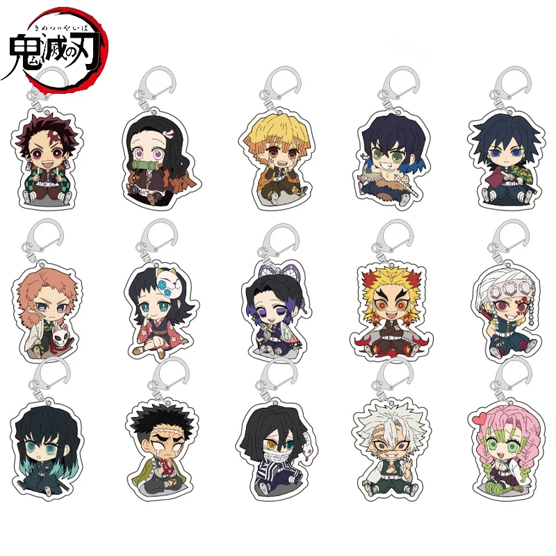 

Demon Slayer Anime Kanroji Mitsuri Cosplay Keychain Unisex Acrylic Keyring Key Chain Phone Chain Bag Pendant Accessories Prop
