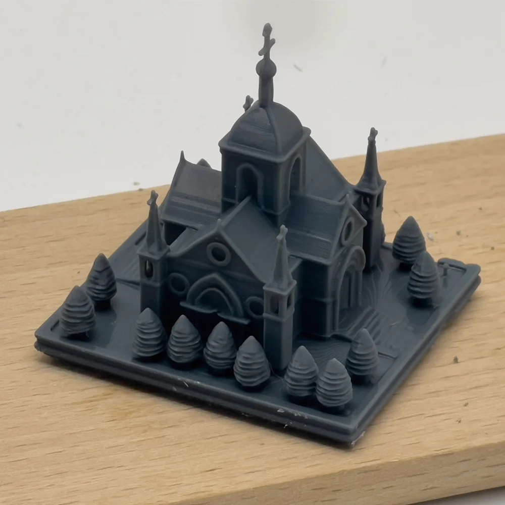 

RHMG 1/- Church3 3D печатная архитектурная модель Декор миниатюрное здание для настольного орнамента