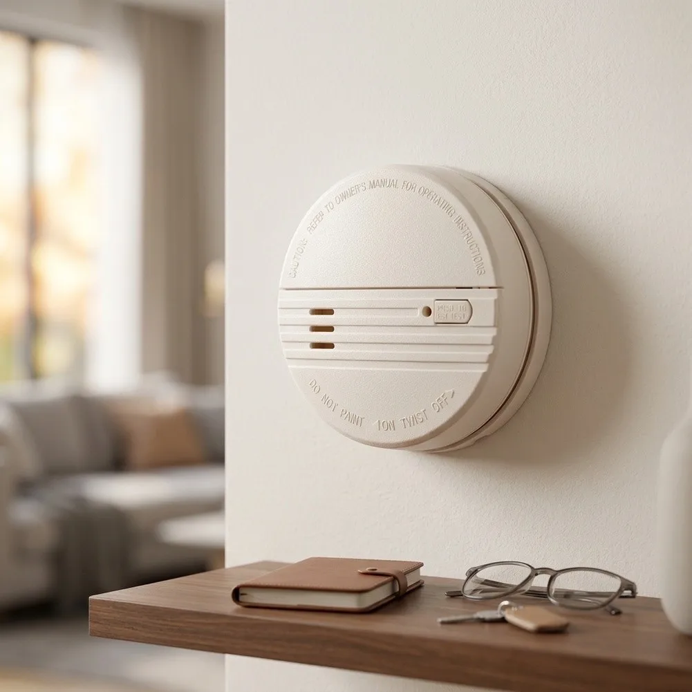 Modern Disguised Smoke Detector Storage Safe Decorative Container For Home Office Small Valuables Private Security Accessory