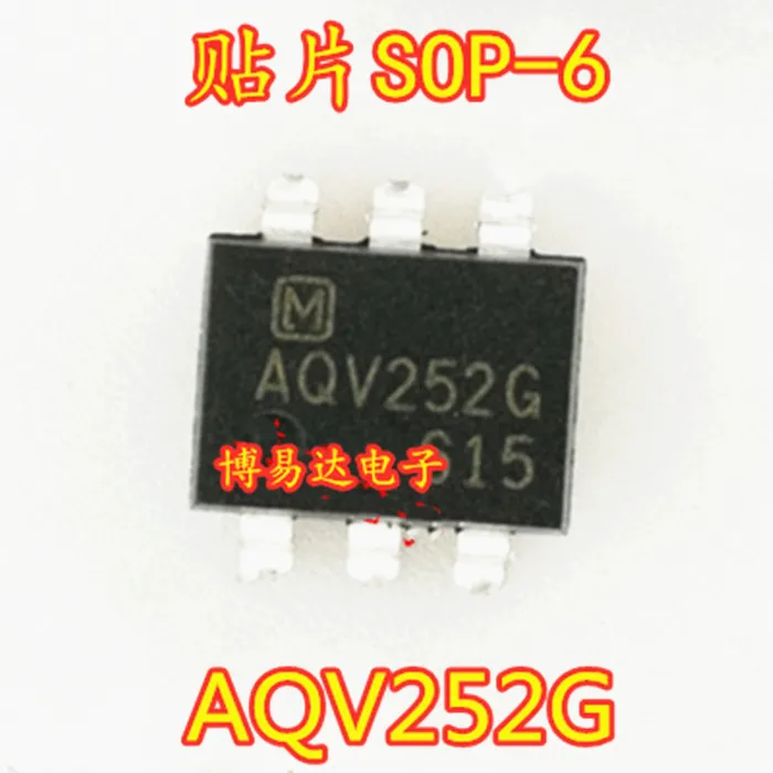 5 pieces Original AQV252G SOP-6 High current load normally open 60V optocoupler AQV252