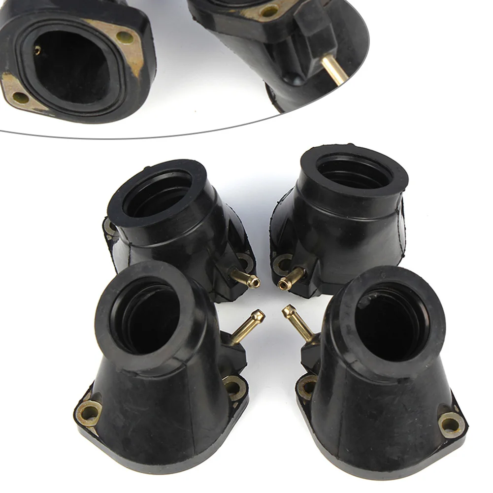 4Pcs Motorcycle Carburetor Carb Intake Boot Joint For Yamaha XVZ1300 Royal Star Venture 1999-2004 4XY135860100 4XY135960100