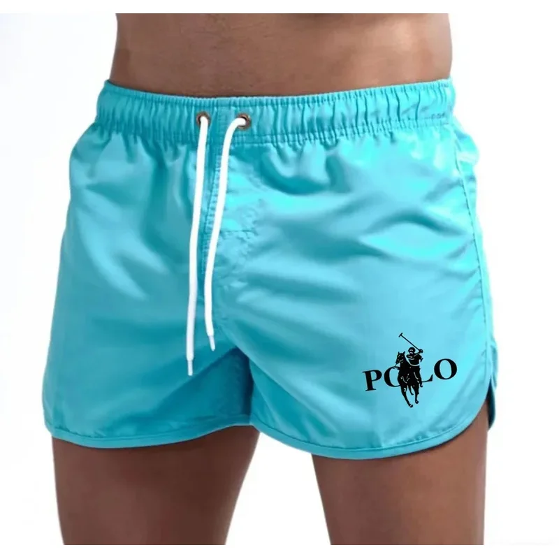 Men'S Trendy Printed Beach Pants, Lightweight And Breathable Quick Drying Shorts, Daily Wear For Beach Vacation Swimming