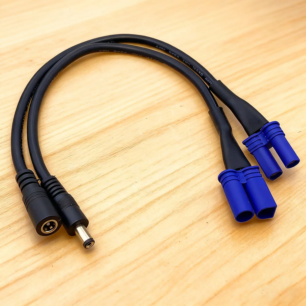 Picture 5: XT90 EC5 TO DC 5.5*2.1mm 5.5*2.5mm Male Female Plug Battery Adapter Wire Connector 14AWG 15A High Current Conversion Cable 30CM