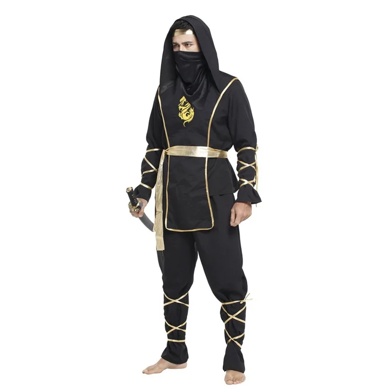 Costume d'Halloween Dragon Ninja Kokor Noir pour Homme Adulte, Nouvelle Collection