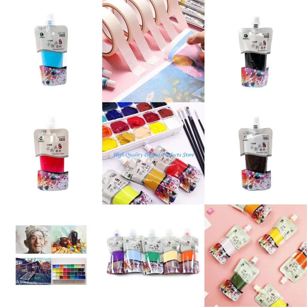 

U2JE 11 Colors Acrylic Paint 100ml Bag Waterproof Acrylic Paints for Artists Beginner