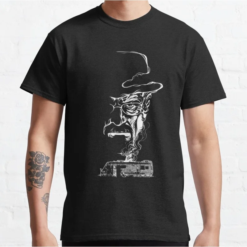 

Heisenberg man Smoke 0220 Vintage Crime Movie Breaking Bad Gift t shirt Men's Short Sleeve Graphic clothes All size tee S-6XL