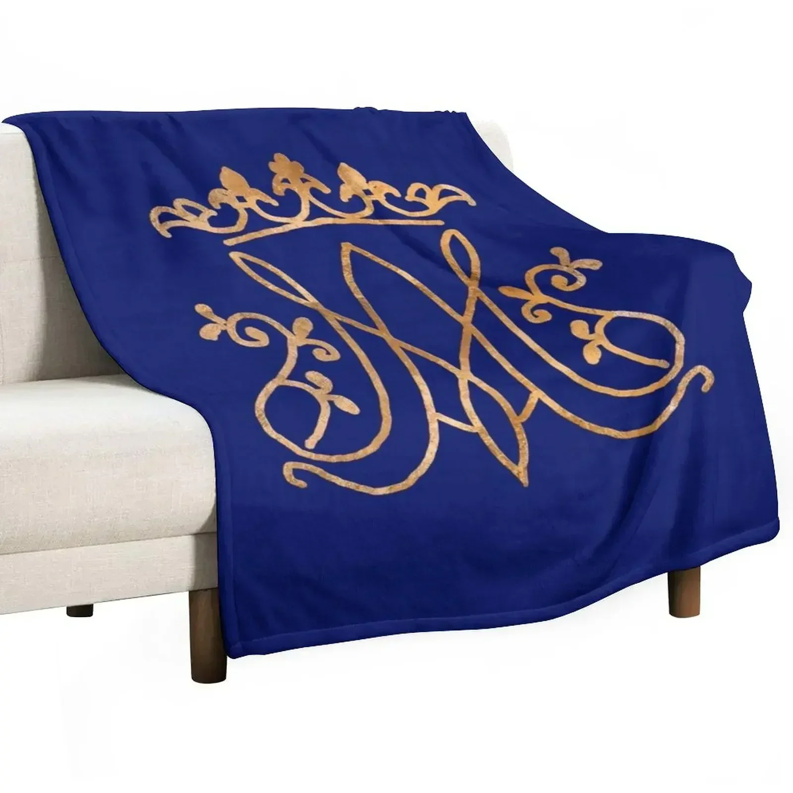 

Ave Maria monogram Throw Blanket for babies Winter beds Bed linens Cute Blankets