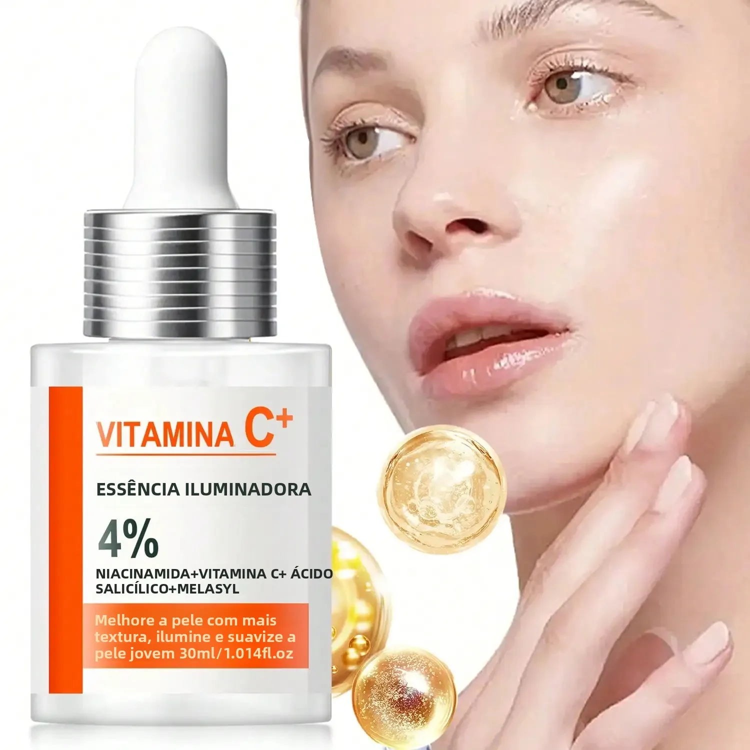 Soro energizante de vitamina C - revitaliza a pele maçante, reduz manchas escuras e pigmentação, suaviza e melhora a textura da pele
