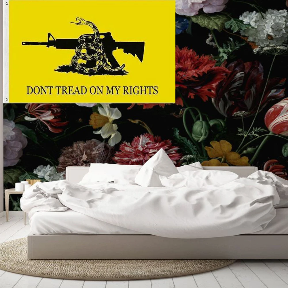 Custom BANNER 90x150cm don't tread on my rights Flag OF 2X3FT