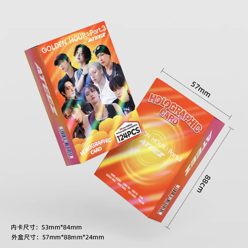 124Pcs Kpop ATEEZ Lomo Cards Photocards Photo Print Card SEONGHWA YUNHO YEOSANG SAN Fans Gift