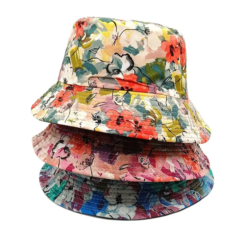 

LDSLYJR Four Seasons Polyester Print Bucket Hat Fisherman Hat Outdoor Travel Hat Sun Cap Hats for Men and Women 169
