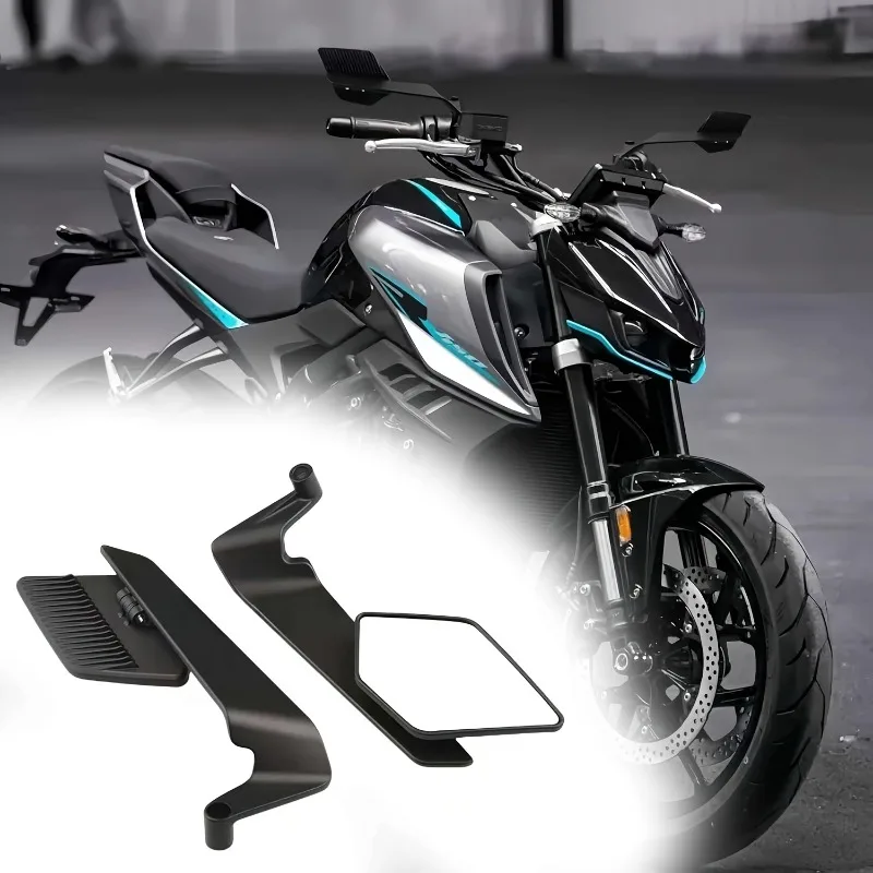 Modificación de motocicletas y vehículos eléctricos - Nuevo espejo retrovisor de ala fija de gran angular - Espejo reflectante universal de aluminio