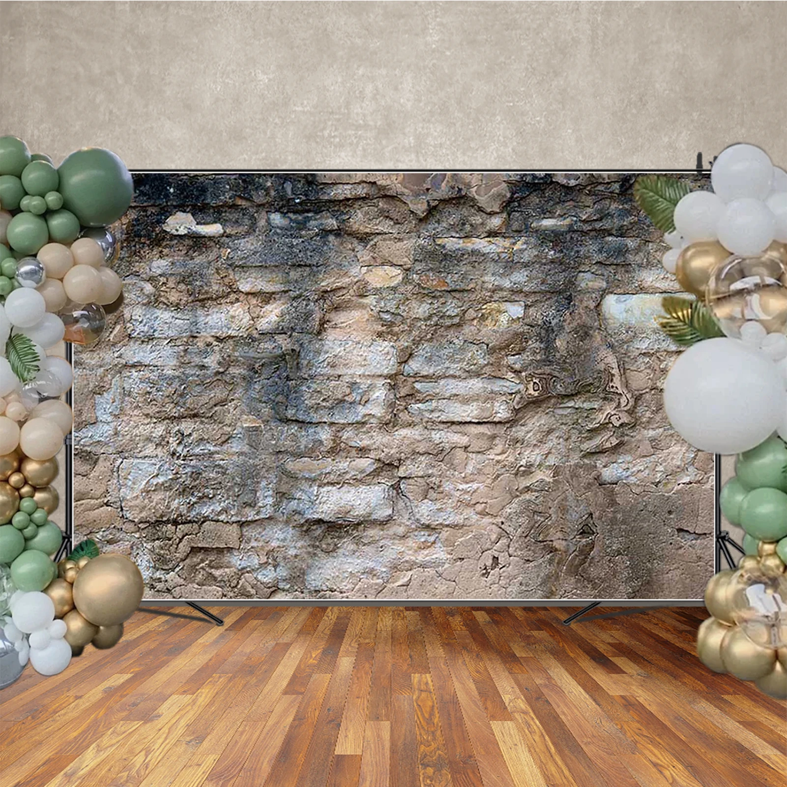 MOON.QG Vintage Brick Texture Backdrops For Photography Family White Photo Background Photocall Wall Party Supplies Shooting #3