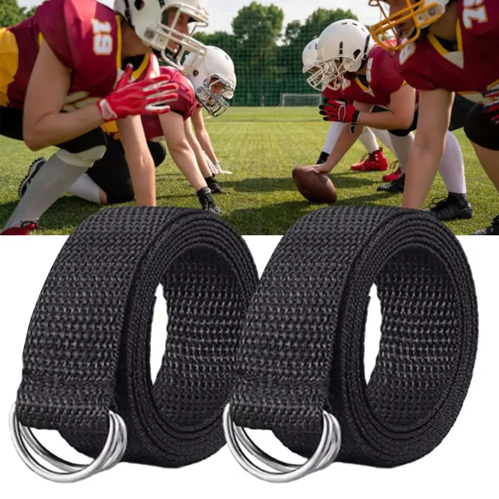 1.3m Web Football Belt Quick Release Long Belt D-Ring Outdoor Sports Training Multifunctional Belt Rugby Training Belt for Youth