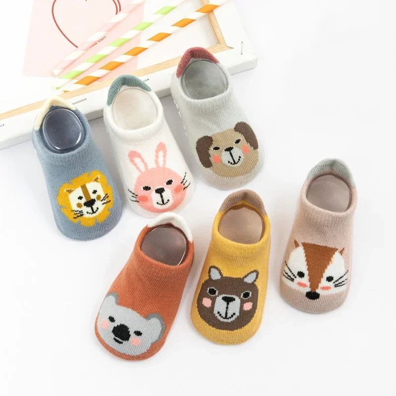 Spring Summer Autumn Baby Girls Ankle Socks Newborn Cartoon Baby Socks Infant Kids Boy Home Socks Anti Slip Floor Sock Shoes