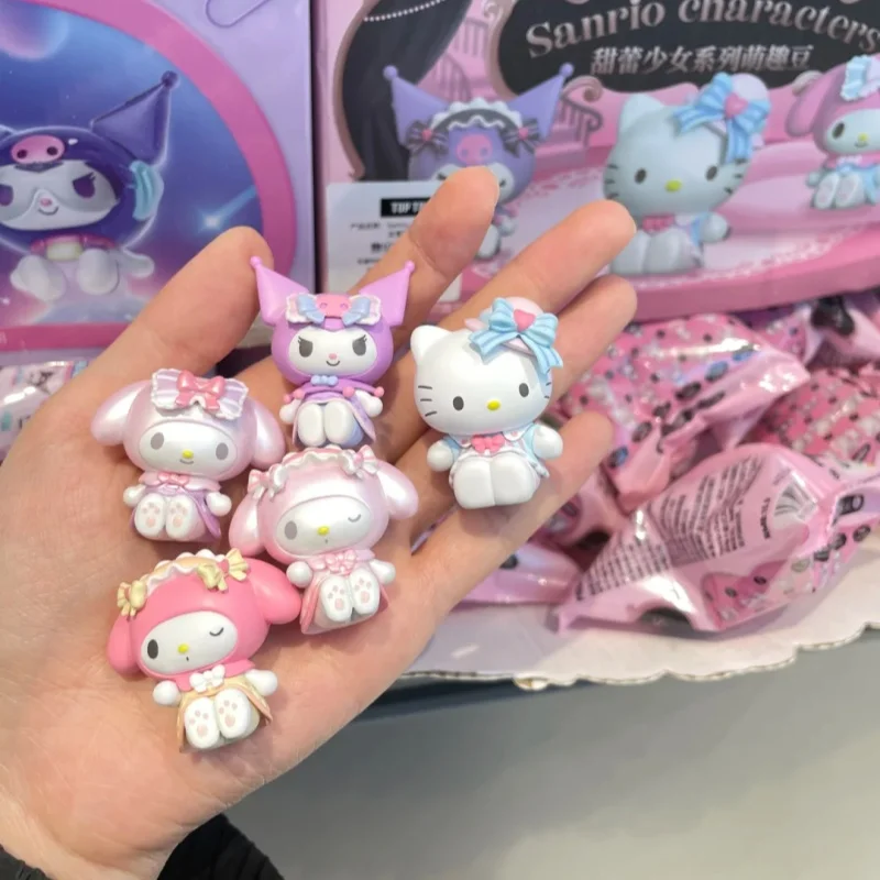 

Original Moetch Sanrio Characters Sweet Lace Girl Moetch Bean Mini Blind Box Genuine Blind Bag Hello Kitty Mini Decoration Gifts