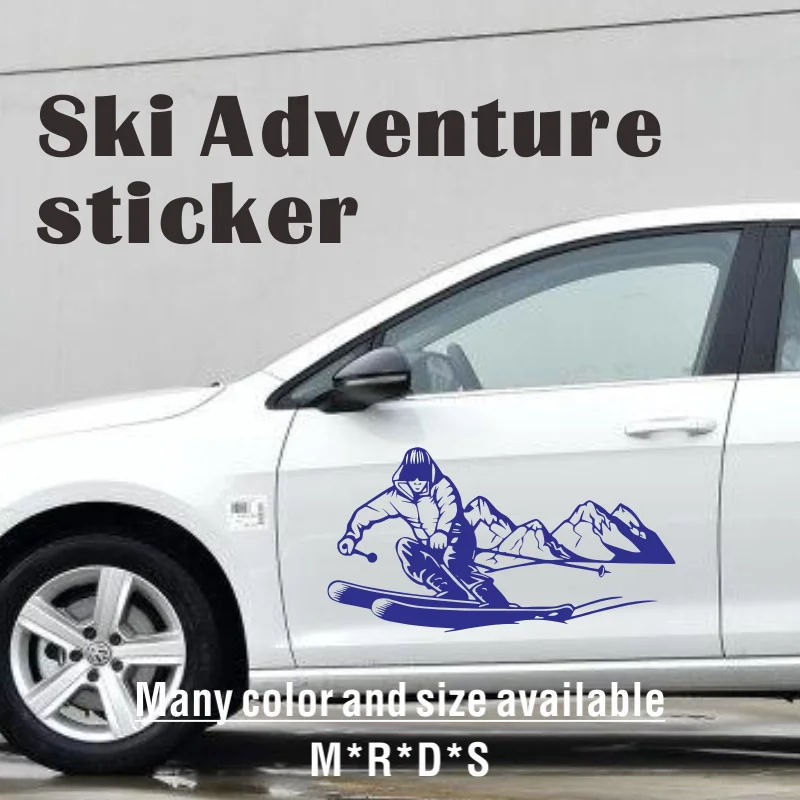 Fashion Creativity Brave Ski Adventure Sticker Decorative PVC Customizable Colors Car StickerSuitable for All Kinds of Cars