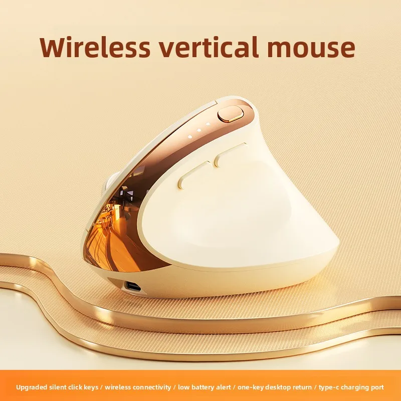 Ergonomic Wireless Mouse, Universal for Laptops, Silent Vertical Design for Men and Women, Prevents Tenosynovitis