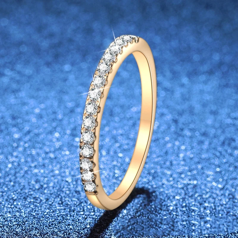 

Hot Sell 18k Gold Rings with Curved Surfaces in the Diamond Rings of MoIssanite Women's Ring Accessories Wedding Jewelry