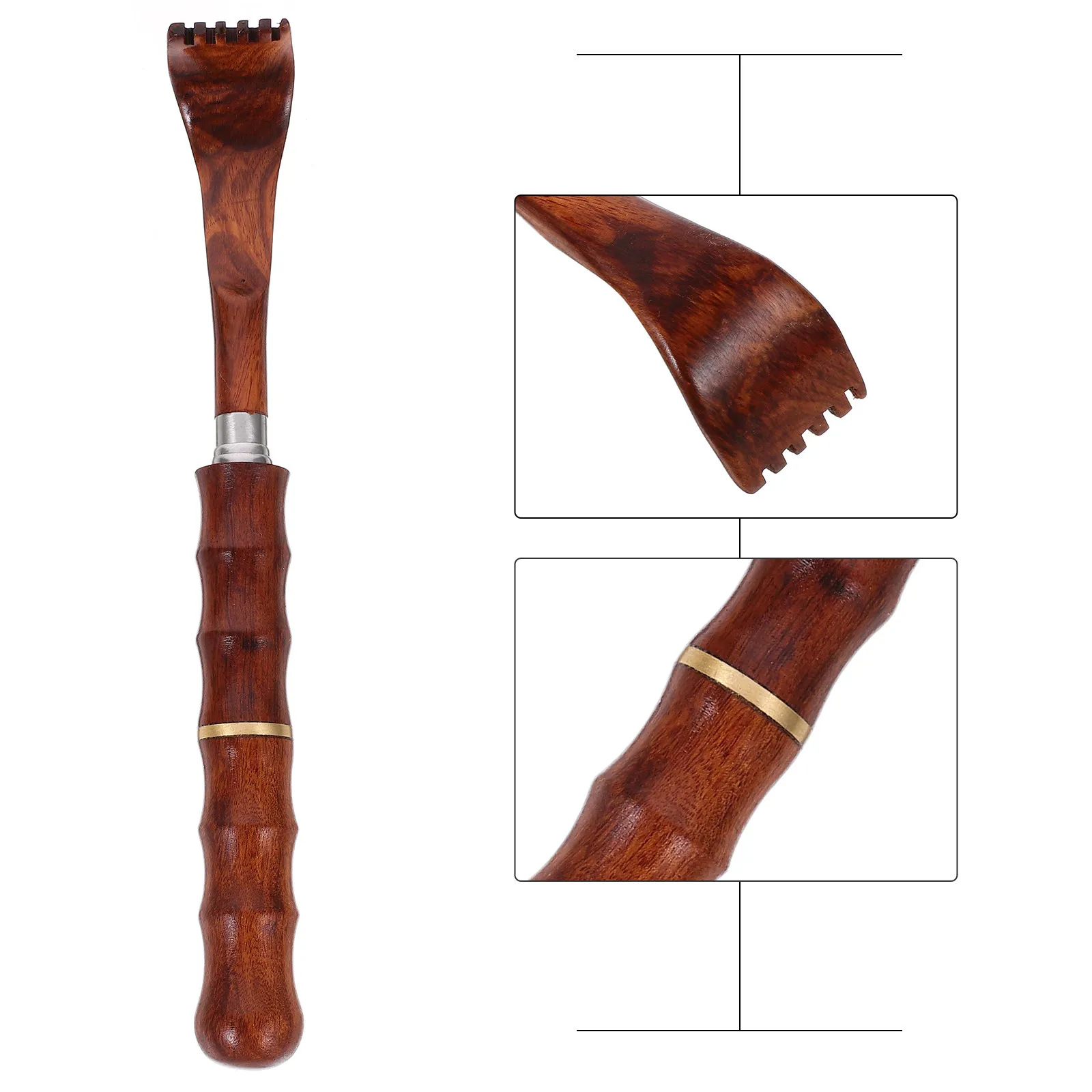

Back Scratcher for Adults Long Handle Extendable Metal and Wood Body Scratching Tool Portable Relief for Itching