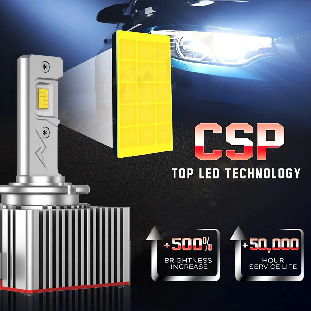 2pcs D1S D3S LED Headlights 30000LM Canbus High Low Beam D2S D4S D5S D8S Auto Bulbs D2R D4R Car Lamp Xenon HID 6000K 12V 24V