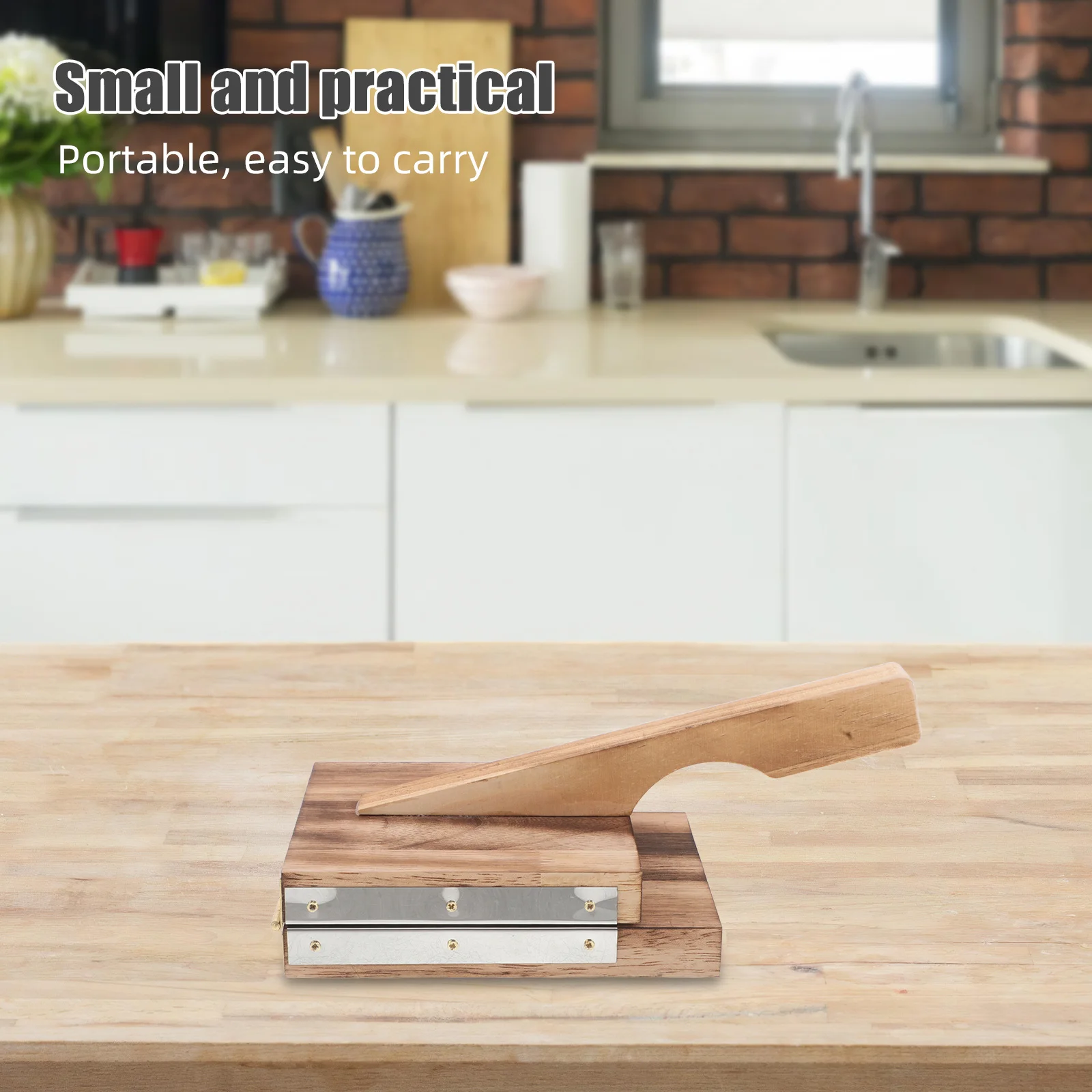 

Ручной пресс для пельменей, форма из нержавеющей стали, деревянная ручка, инструмент для прессования теста для домашней машины для изготовления пельменей, выпечки, приготовления пищи