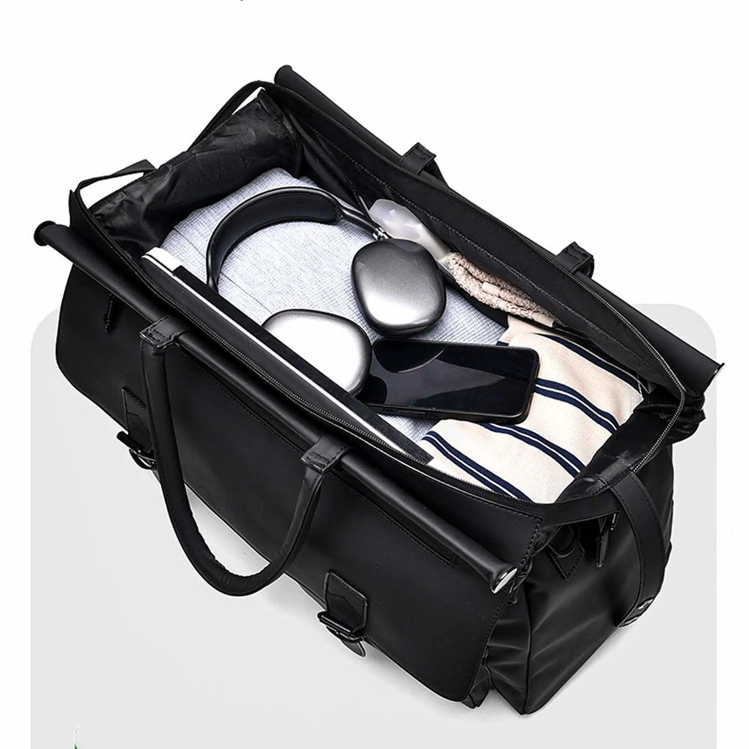 Sac de travail pour homme, sac de voyage de grande capacité avec compartiment humide/sec séparé, sac de voyage multifonctionnel pour la salle de sport, les voyages d'affaires