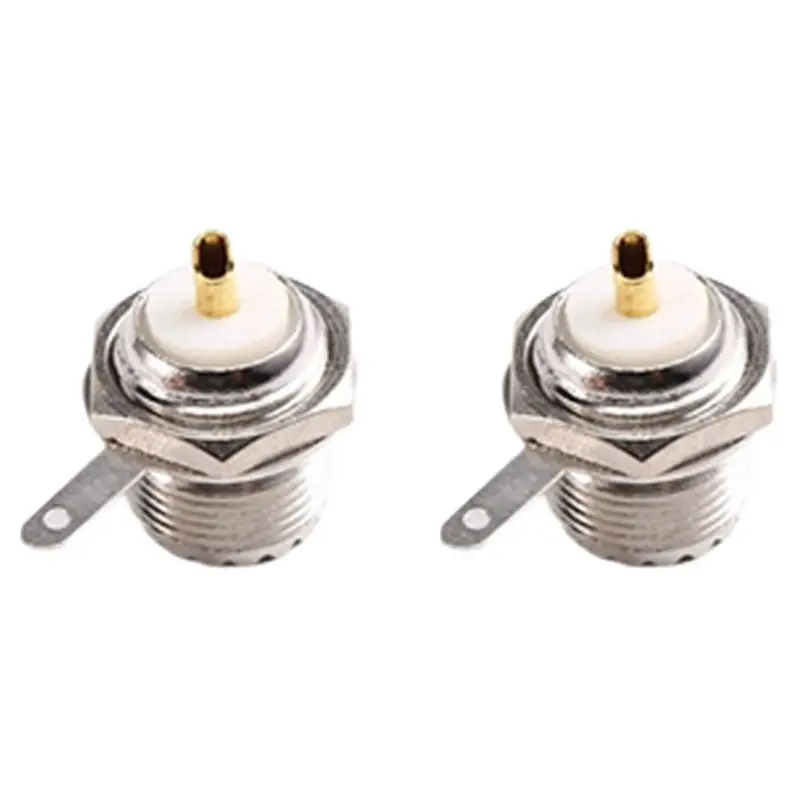 BOFO UHF Female Panel Connector Bulkhead Solder Panel Connector Panel Connector Connector RF Connector 2Pcs