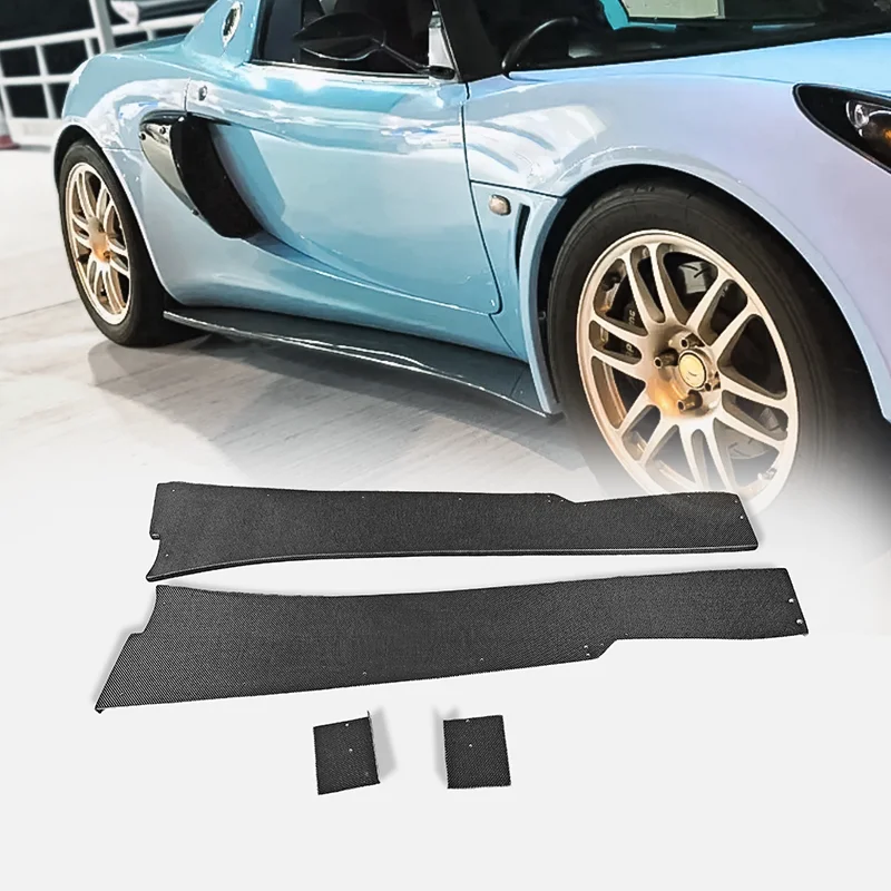 For Lotus Exige S2 S3 TM Type Side Skirt Extension Vehicle Lower Side Lip Aerodynamic Styling Kit