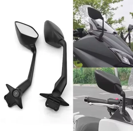 Espejos retrovisores de motocicleta, espejos retrovisores de aluminio y plástico con rotación multiángulo para Yamaha T-MAX 530/560 2017-2022 2018 2019