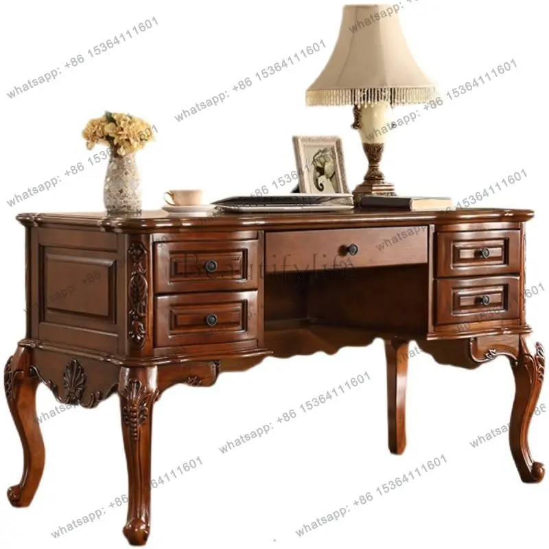 

Американский письменный стол из массива дерева, мебель в стиле ретро, учебный стол, компьютерный стол