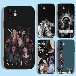 Acotar A Court of Mist and Fury Phone Case For Apple iPhone 15,14,13,12,11,XS,XR,X,8,7,Pro,Max,Plus,mini Silicone Black Cover