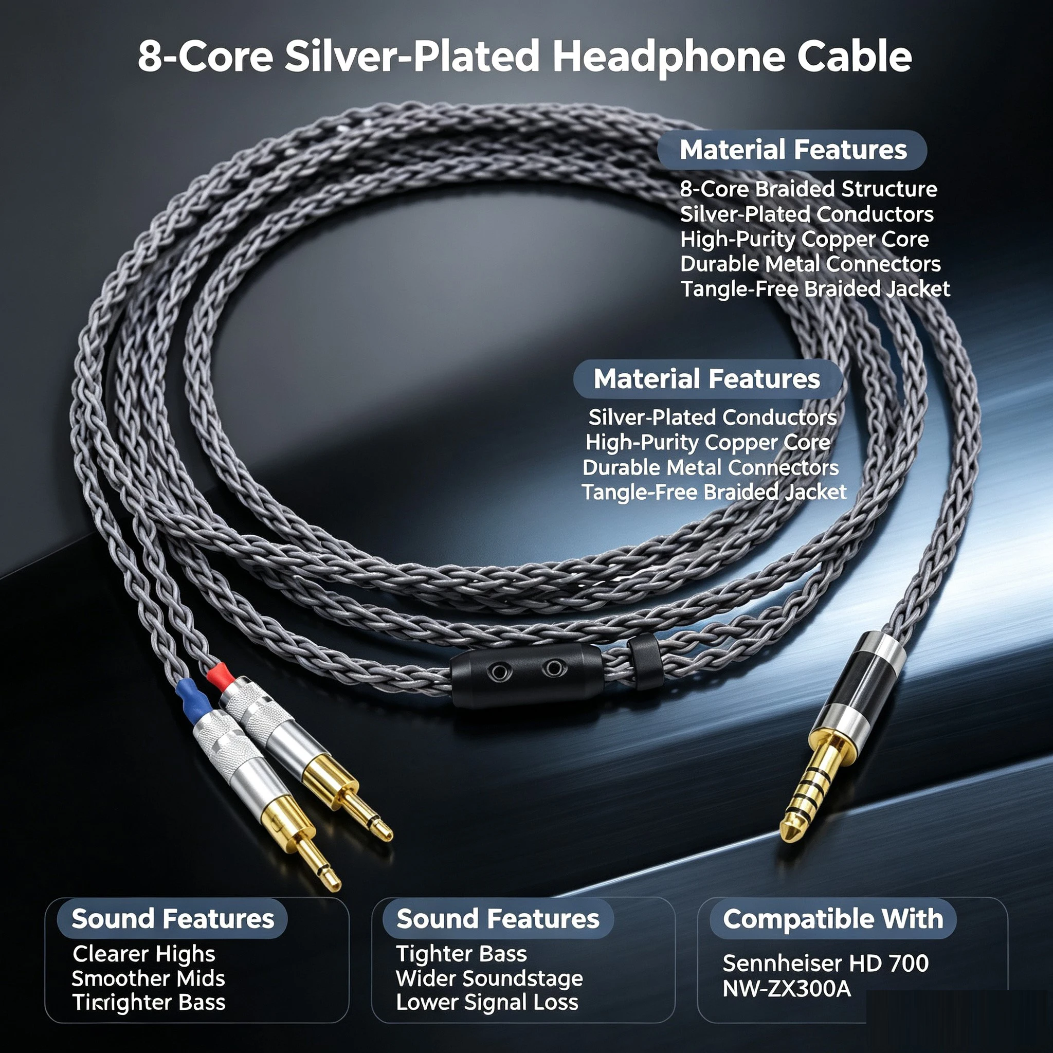Cable Extension 3.5 - 8 Cores Balance 3.5 Xlr 4.4