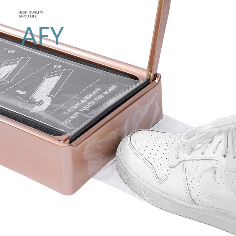 Automatic Shoe Cover Dispenser for Home Office Use Hands-Free Pedal Operated Disposable Foot Cover Machine with Film Roll for