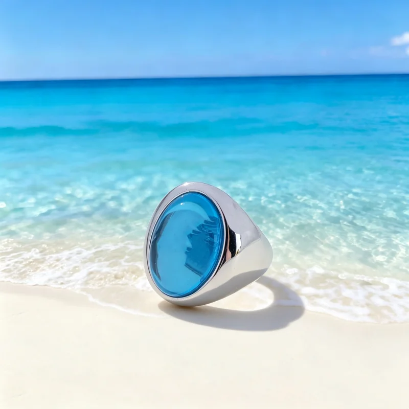 925 Silver European and American Boutique Sugar Colored Cute Illusion Saturn Ring for Women
