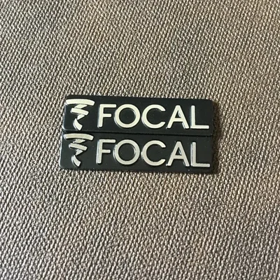 4x 3D معدن البؤري الألومنيوم سيارة عجلة القيادة شعار ملصق مكبر الصوت ملصقات السيارات سيارة التصميم شارة شعار الديكور #5