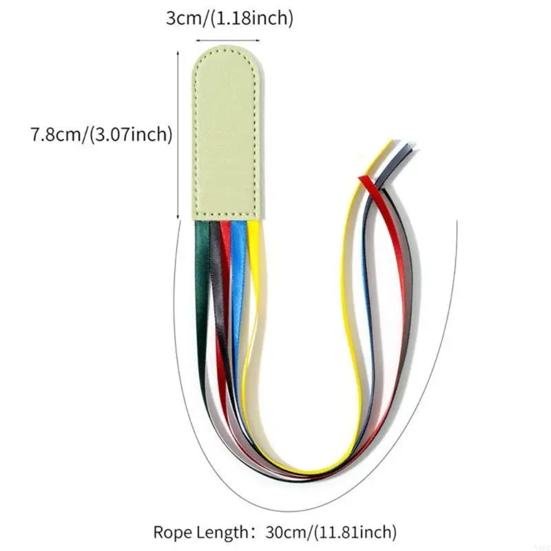 Y5LC Ribbon Bookmarks Trang Kinh Thánh Markers Da Bookmarks với 5 dải băng màu