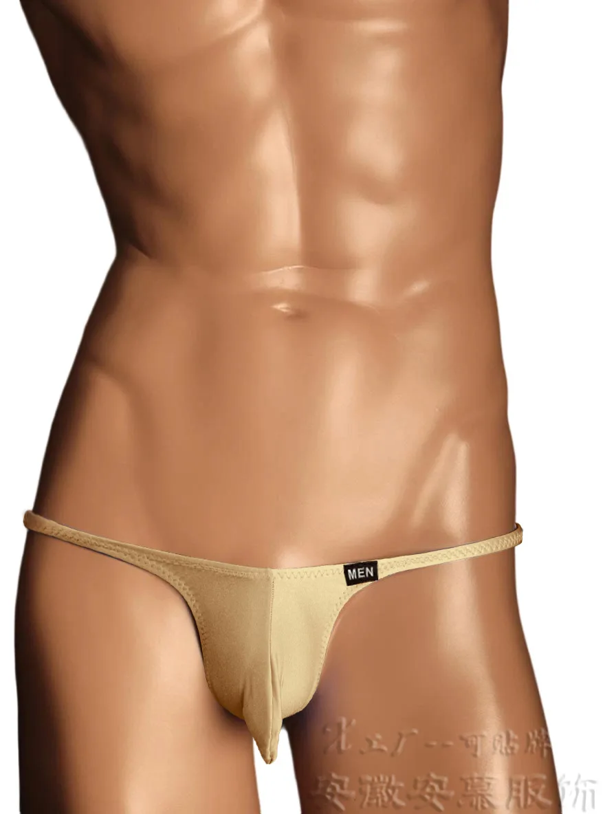 6pcs Sexy Slim Waist Thong for Men Low Rise Smooth Nylon Underwear with 3D Contour Pouch