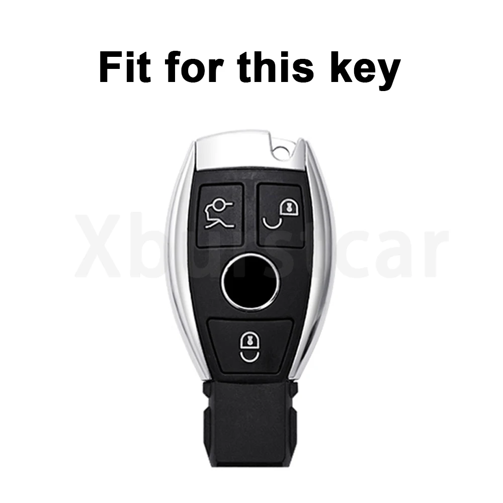 Leather TPU Shell Fob Car Key Case Cover For Mercedes Benz A B C E Class GLS GLA GLK GLC CLS CLA AMG W204 W205 W212 W463 W176