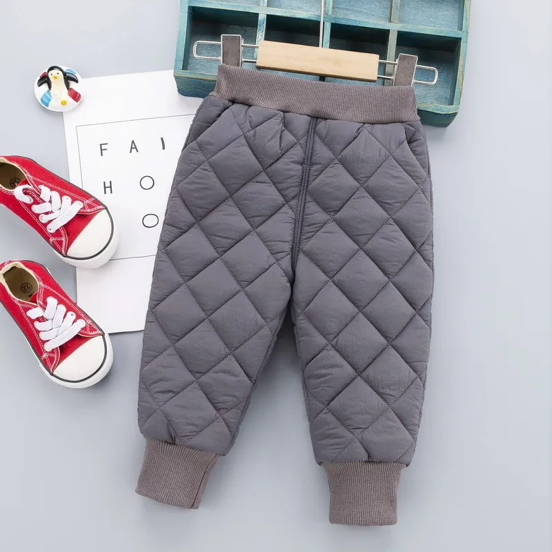 New Winter Children Clothes Kids Boys Girls Thicken Warm Elastic Band Pants Kids Cotton Clothing Infant Autumn Casual Trousers