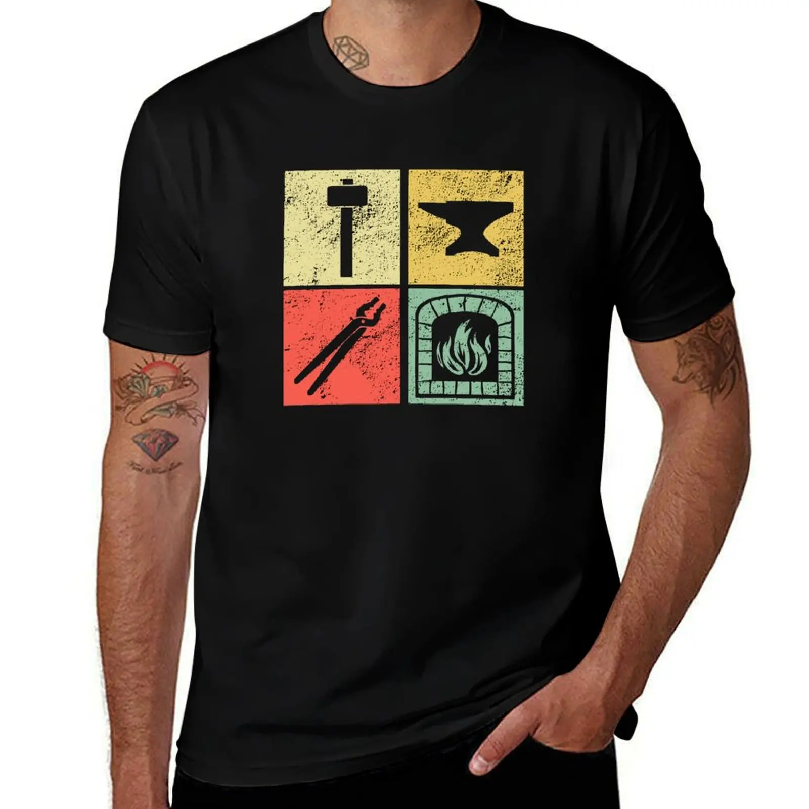

Blacksmith Tools Perfect Blacksmith Gift Idea T-Shirt man t shirt designer t shirts for man pack cotton T-shirt